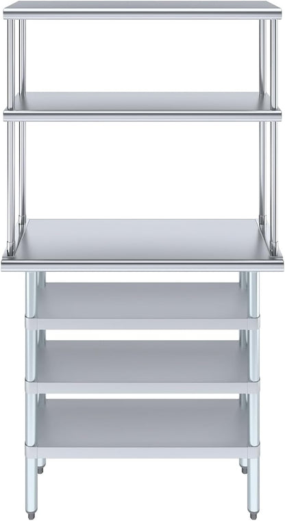 Amgood 14" x 36" Stainless Steel Work Table - Image 2