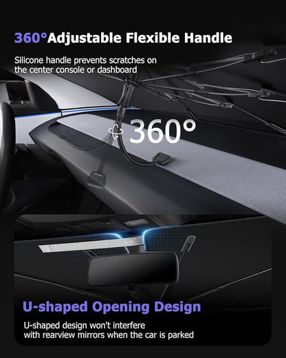 2025 Upgrade Car Windshield Sun Shade Windshield Sunshade Umbrella Protect Car - Image 6