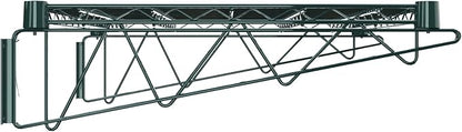 24" x 24" Green Epoxy Wire Wall Mount Shelf - Image 4