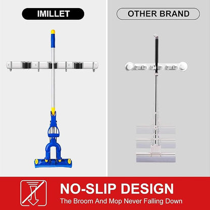 IMILLET Broom Holder Wall Mounted, Stainless Steel Broom and Mop Holder Self - Image 6