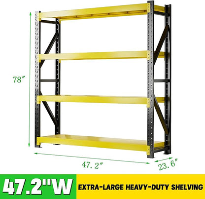 3000LBS Heavy Duty Storage Shelves, 4-Tier Adjustable Garage Organization - Image 3