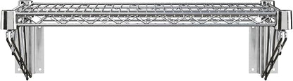 14" x 24" Chrome Wire Wall Mount Shelf - Image 4