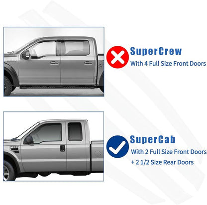 4PCS in Channel Rain Guards for 2004-2014 Ford F150 Extended Super Cab - Image 3