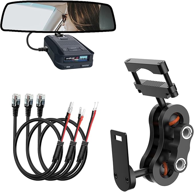Radar Detector Mount, Rearview Mirror Rod Radar Mounting Bracket+Rearview by SDSACZMU