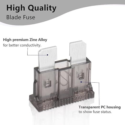 2 Amp Standard Fuse, 2A Car Blade Fuses - Image 3