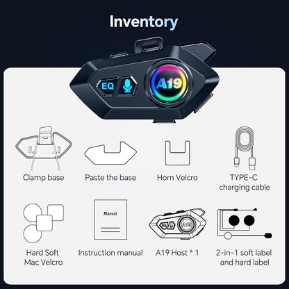 Motorcycle Helmet Bluetooth Headset, Outdoor Wireless Bluetooth 5.4 Headphone - Image 7