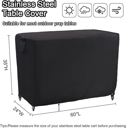 Kingling Outdoor Prep Table Covers, Waterproof Stainless Steel Table Cover - Image 3