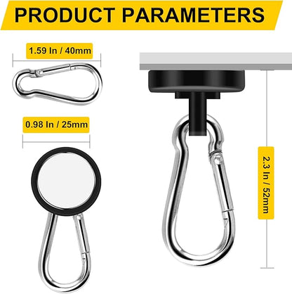 DIYMAG Magnetic Hooks, 70LBS Heavy Duty Neodymium Magnetics - Image 2