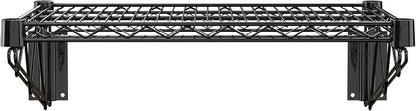 18" x 24" Black Epoxy Wire Wall Mount Shelf - Image 4
