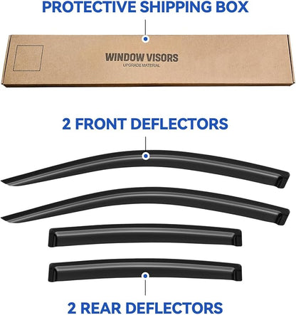 Window Visors Rain Guards for 2011 2012 2013 2014 Chrysler 200, Out-Channel - Image 5