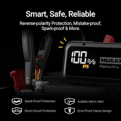 Hulkman Alpha Pro Solid Black, 2000A 74Wh Car Jump Starter Portable, - Image 7