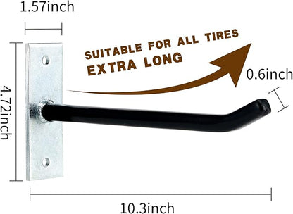 Sinoer 4PCS Garage Hooks Tire Storage System, Wall Mount Hooks - Image 4