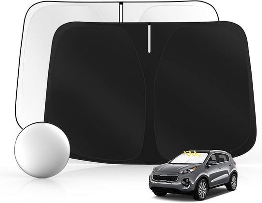 Windshield Sun Shade for Kia Sportage 2018-2022 Foldable Sunshade Custom Fit by SULAGIWINDSHIELDSUNSHADE
