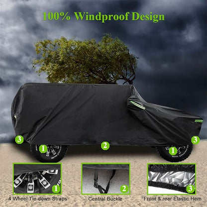 Waterproof Cover for Jeep Wrangler JK JL CJ YJ TJ 2 Door 1987-2023 Outdoor Sun - Image 4