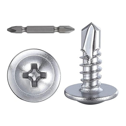 Wensilon #10×1/2”for Sheet Metal Self-Tapping Screws 410 Stainless Steel Truss by Wensilon