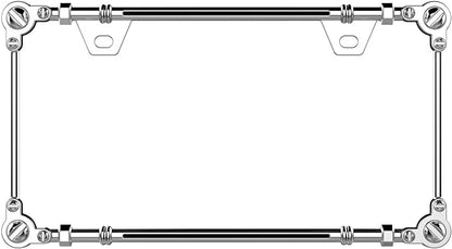 3D Chrome License Plate Frames, Pure Zinc Alloy Metal by Sgooky