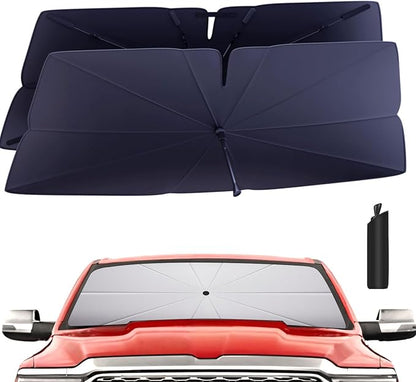 Windshield Sun Shade Umbrella: for Dodge RAM-1500-2019-2025 by HIMUMOY