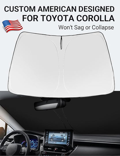 Proadsy for Toyota Corolla 2019-2024 2025 Windshield Sun Shade 4-Layer Foldable - Image 2