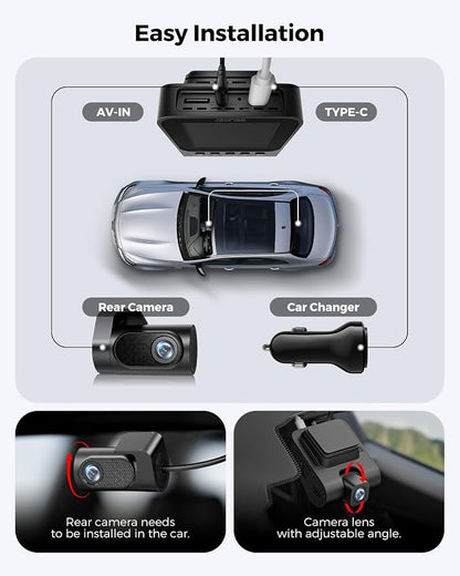 Dash Cam Front and Rear: 4K+1080P FHD Dual Dash Camera - Image 8