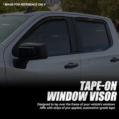 Auto Dynasty Set of 4 Carbon Fiber Pattern Window Visors Compatible - Image 3