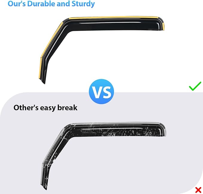 Nilight Durable in Channel Rain Guards - Image 4