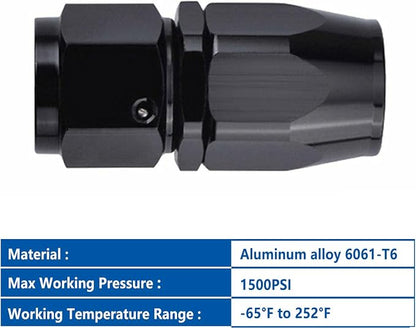 LokoCar 10AN Hose End Fitting 0° Straight Swivel - Image 3