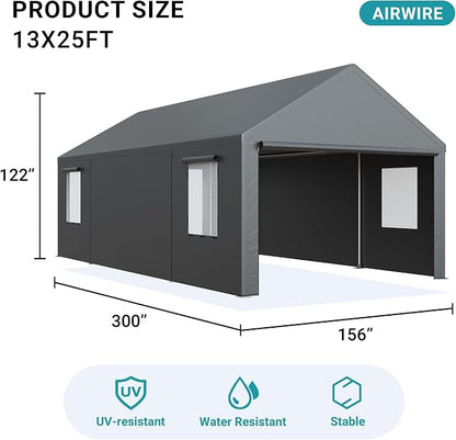 Carport, 13x25 FT Heavy Duty Car Port - Image 2