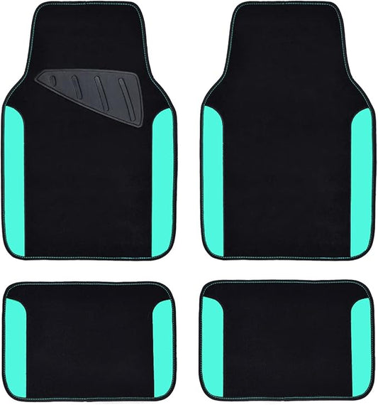 CAR PASS Waterproof Universal Fit Car Floor Mats, Teal Car Mats Fit by CARPASS