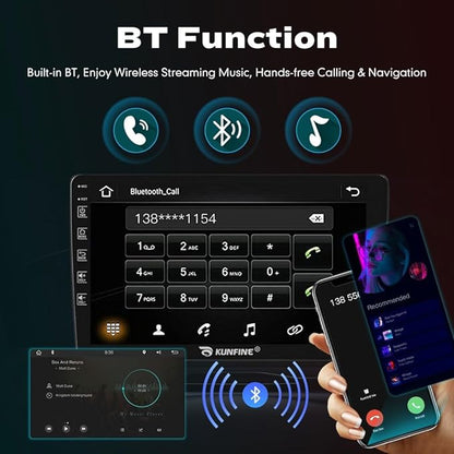 Kunfine Car CarPlay Android Auto Navigation Stereo GPS Radio Reverse Camera - Image 7