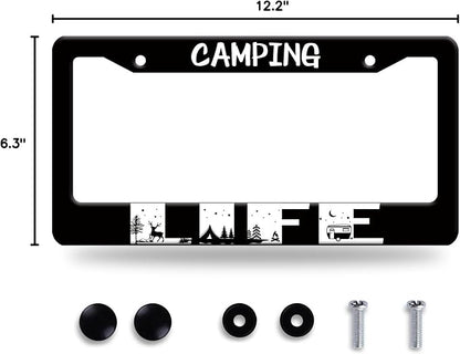 Camping Life License Plate Frame Forest Night Deer License Plate Frames - Image 8