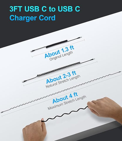 USB C to C 100W 3ft, Short Type C USBC Fast Charging Cable - Image 6