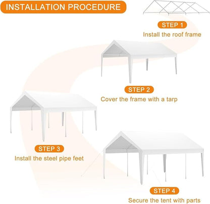 10x20ft Metal Carport Garage - Image 7