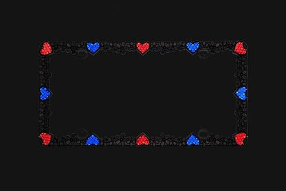 Creathome 3D Daisy Heart License Plate Frame from Pure Zinc Alloy Metal Perfect - Image 4