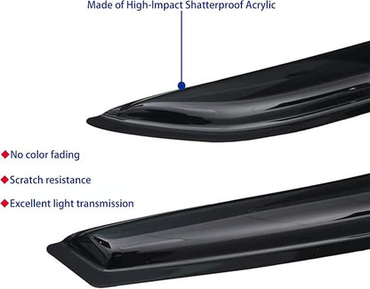 Window Visors Rain Guards fits 2010-2015 Prius, Out-Channel Window Wind - Image 6