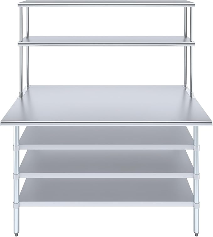 Amgood 30" x 60" Stainless Steel Work Table - Image 2