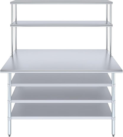 Amgood 30" x 60" Stainless Steel Work Table - Image 2