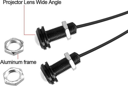 LEADTOPS 10Pcs 18mm 12V Eagle Eye LED Car Fog DRL Daytime Running Light Backup - Image 4