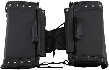 GARGOYLE BELLS Genuine Leather Motorcycle Saddle Bags Motorcycle Luggage Bag - Image 7