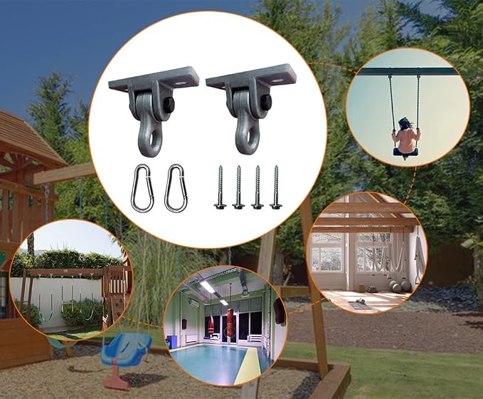 Heavy Duty Black Swing Hangers Screws Bolts Included Over 5000 lb Capacity - Image 5