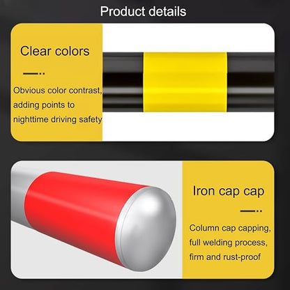 Safety Bollard Post, Steel Security Post Barrier Traffic Pole, Removable Bollard - Image 5