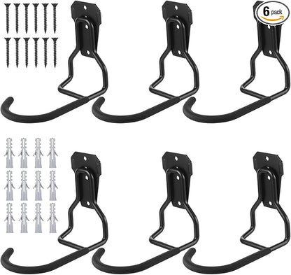 6 Pack Heavy Duty Bike Wall Mount Hooks by Unknown
