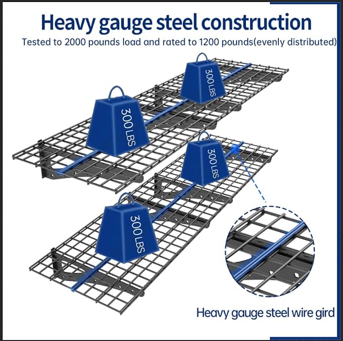 4-Pack Garage Wall Shelving, 2x4ft Walls Shelf Storage Rack, Sturdy Walls - Image 4