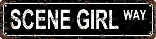 SCENE GIRL WAY Space Vintage Metal Tin Sign, Street Sign, Home Decor, Room Decor by Unknown