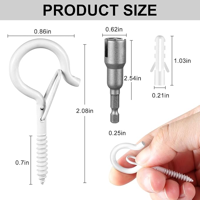 96 PCS Q-Hanger Hooks, Screw Hooks - Image 7