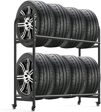 Hershii Tire Storage Rack Standing Garage Storage Shelf Organizer by Hershii