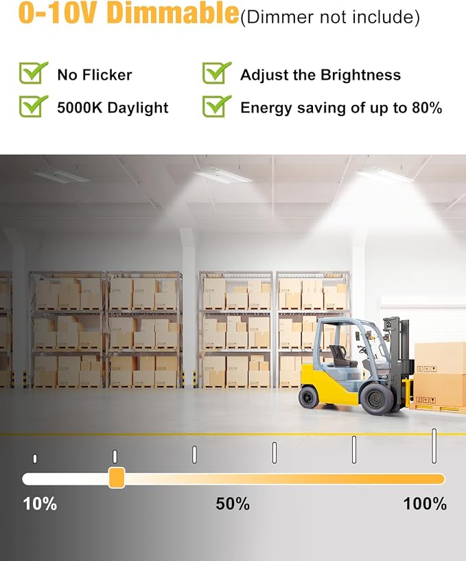 300W LED Linear High Bay Light, 45000LM Linear High Bay Shop Light Commercial - Image 6