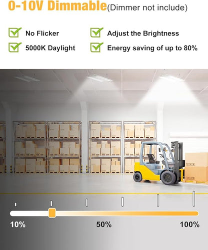 300W LED Linear High Bay Light, 45000LM Linear High Bay Shop Light Commercial - Image 6