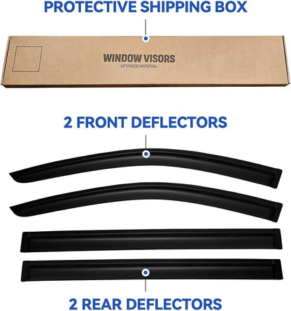 Window Visors Rain Guards for 2008-2020 Dodge Grand Caravan, Out-Channel Window - Image 5