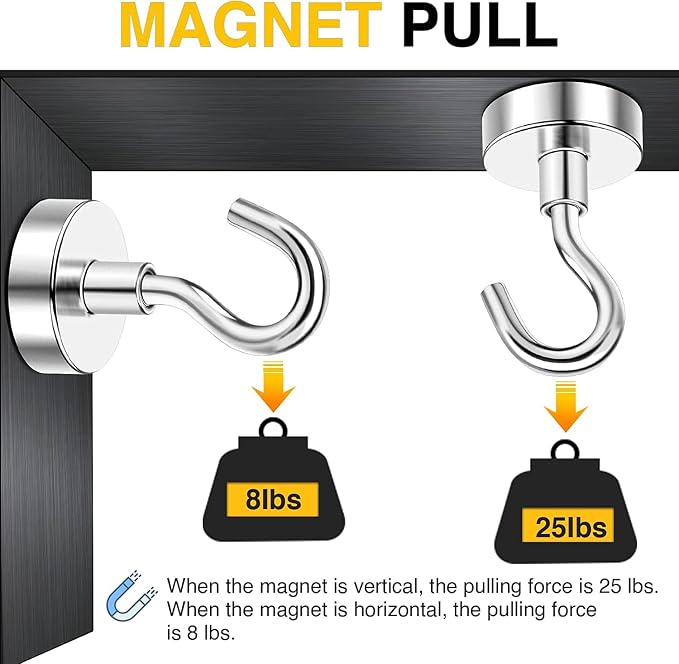 DIYMAG Neodymium 100 Pack Magnetic Hooks, Facilitate Hook - Image 6