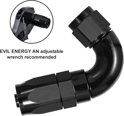 EVIL ENERGY 10AN 120 Degree One Piece Full Flow Hose End Fitting Swivel - Image 4